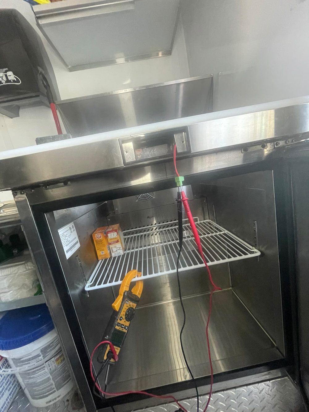 Testing a commercial under-counter cooler